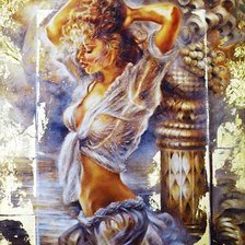 Оригинал схемы вышивки «женский образ в живописи» (№257235)