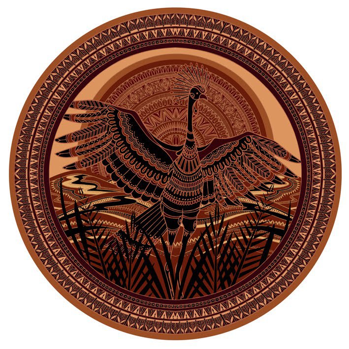 Круглая схема1 - орнамент, круглая схема, птицы - оригинал