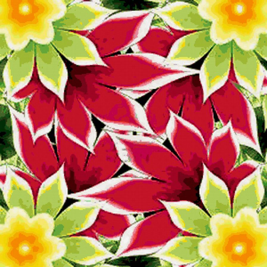 Подушка "Нежные цветы" - пуансетия, букет - предпросмотр