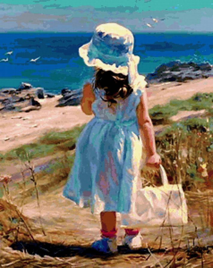 МАЛЕНЬКАЯ МИСС ЭЛЕГАНТНОСТЬ - детское, прогулка, лето, море, девочка - предпросмотр