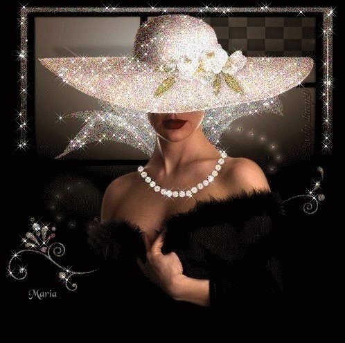 БАРХАТНЫЙ ВЕЧЕР - дама в шляпе, незнакомая, женщина, ночь, неизвестная, вечер - оригинал