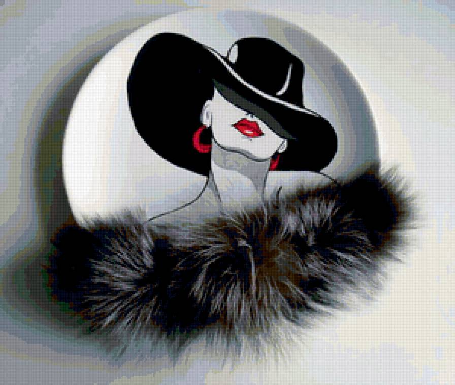 МИСС ЭЛЕГАНТНОСТЬ - в шляпе, женщина, незнакомая, бархатный вечер, неизвестная - предпросмотр