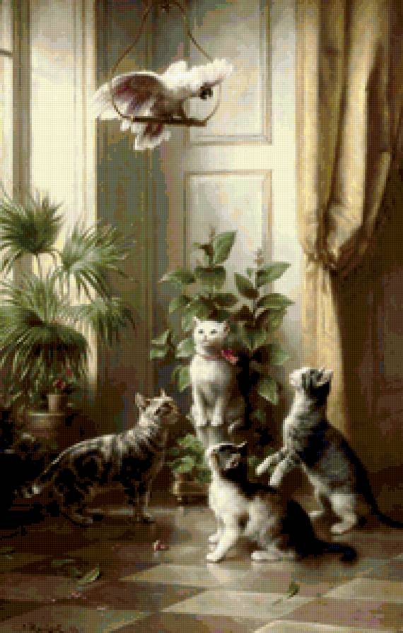 №257603 - кошки, картина - предпросмотр