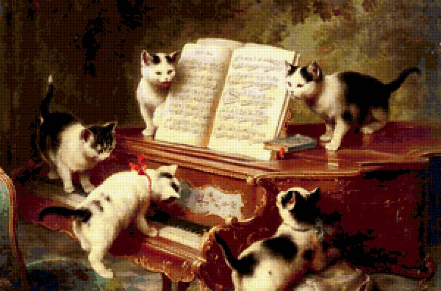 №257605 - картина, кошки - предпросмотр