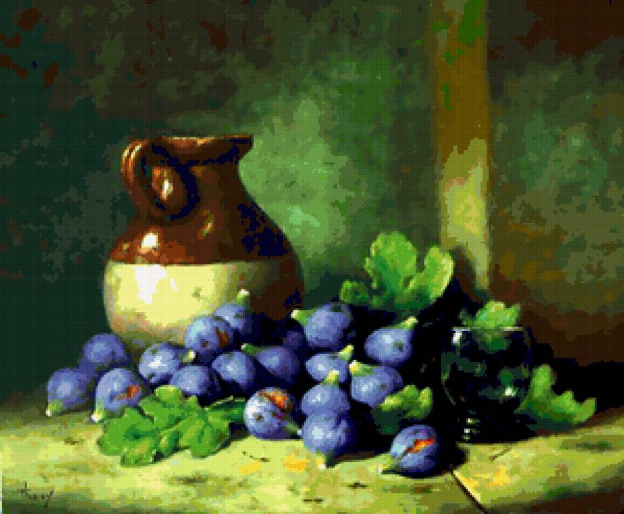 Натюрморт с инжиром - флукты, инжир, натюрморт - предпросмотр