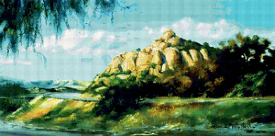 Серия "Пейзажи" - лето, горы, дорога, пейзаж, река - предпросмотр