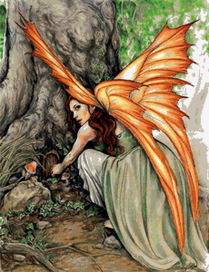 бабочка - фея, бабочка, эльф, сказка, девушка, фентези - предпросмотр