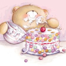 Схема вышивки «мишки»