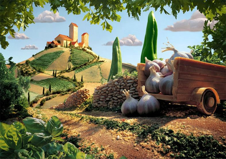 Вкусный пейзаж №3 - для кухни, вкусный пейзаж, пейзаж, на кухню - оригинал