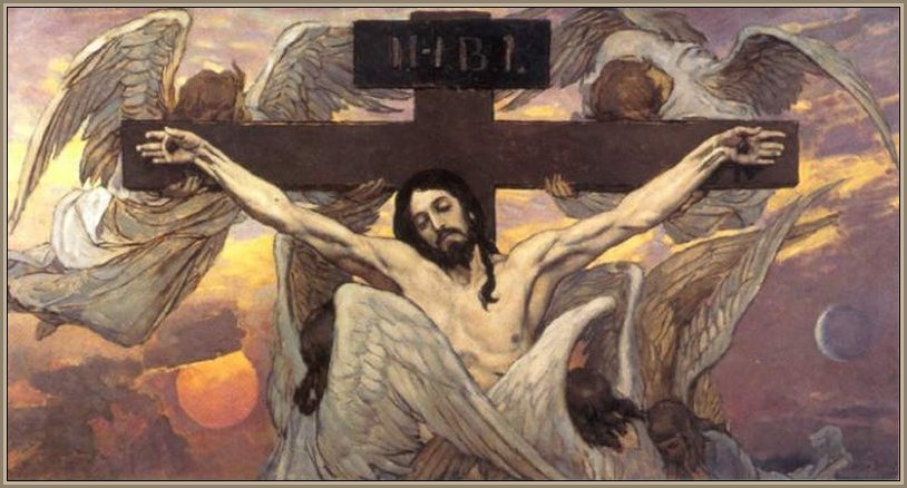 Распятие Васнецова - иконы, спаситель, религия - оригинал