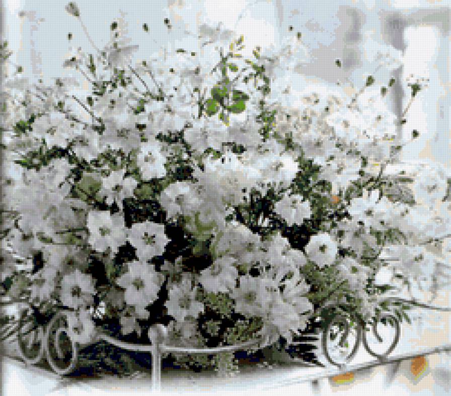 белый натюрморт - букет - предпросмотр