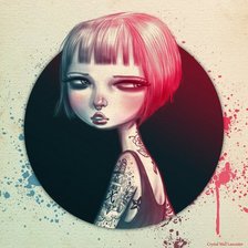 Схема вышивки «девушка»