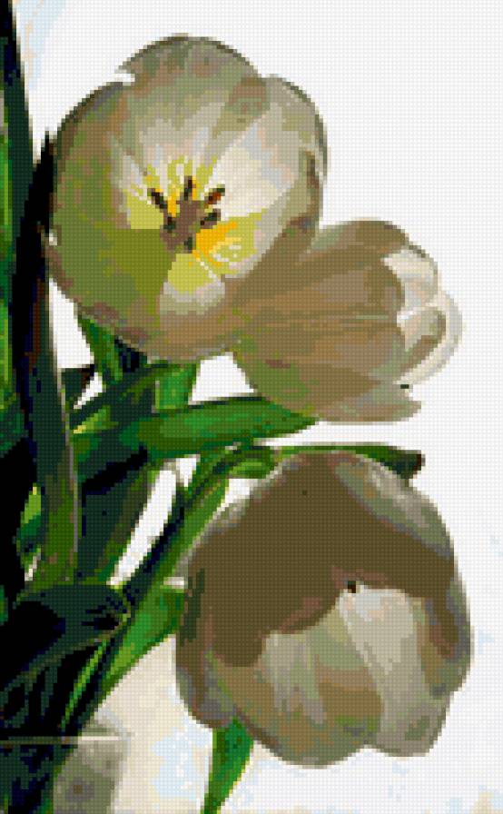 тюльпаны - картина цветы тюльпаны - предпросмотр