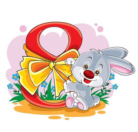 зайчик - 8 марта, зайцы, зая, заяц - оригинал