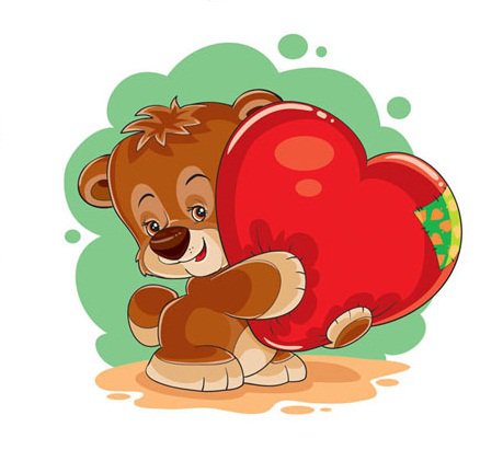 медвеженок - влюбленных, валентинка, сердечко, мишки, любовь, мишка, валентина - оригинал