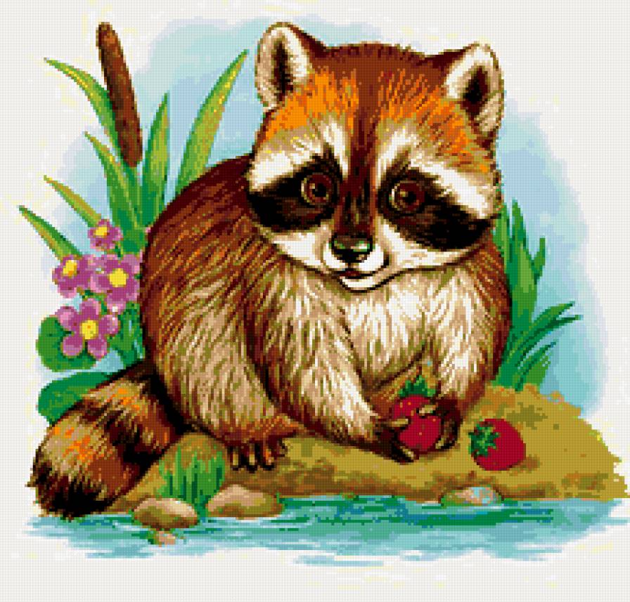 енот - зверята, животные, детям, детская - предпросмотр