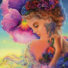 Схема вышивки «Жозефина Уолл Фиалки»