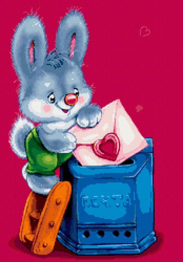 зайчик - валентинка, заяц, зайка, любовь, сердечко, письмо, влюбленных, зайцы - предпросмотр