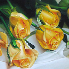 Оригинал схемы вышивки «Желтые розы» (№259563)