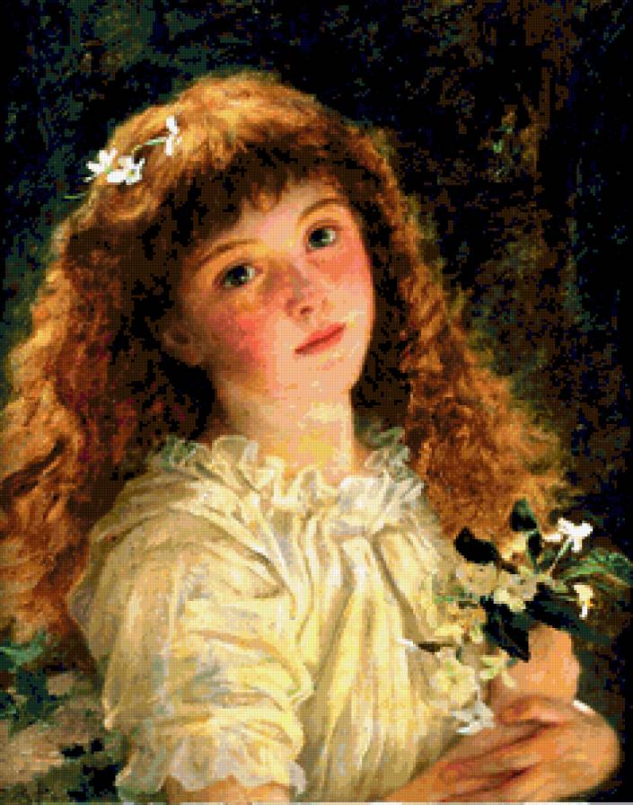 Юнная цветочница - цветы, девочки, девушки - предпросмотр