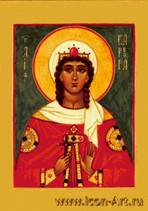 Святая Варвара - иконы, святая, религия - предпросмотр
