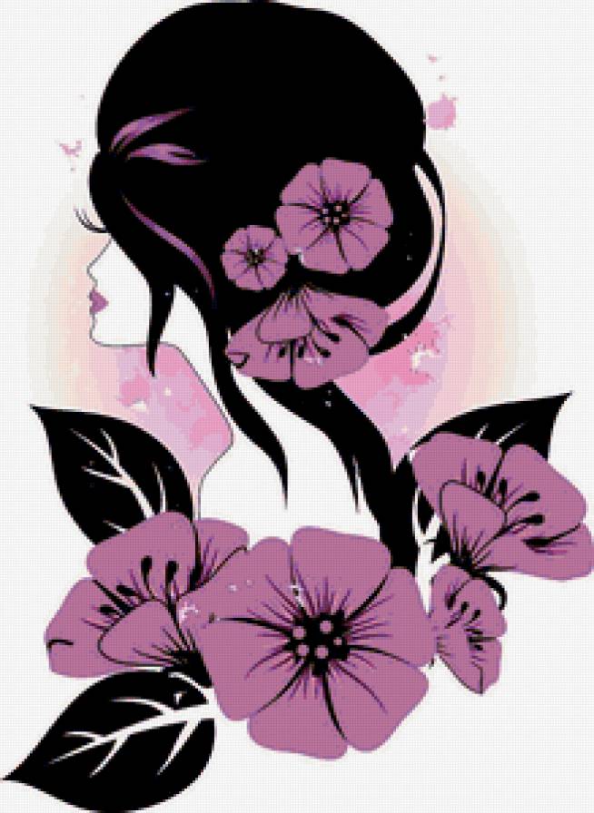 ЖЕНЩИНА - ЗАГАДКА - цветы, мисс элегантность, женский образ, две мелодии, диптих - предпросмотр