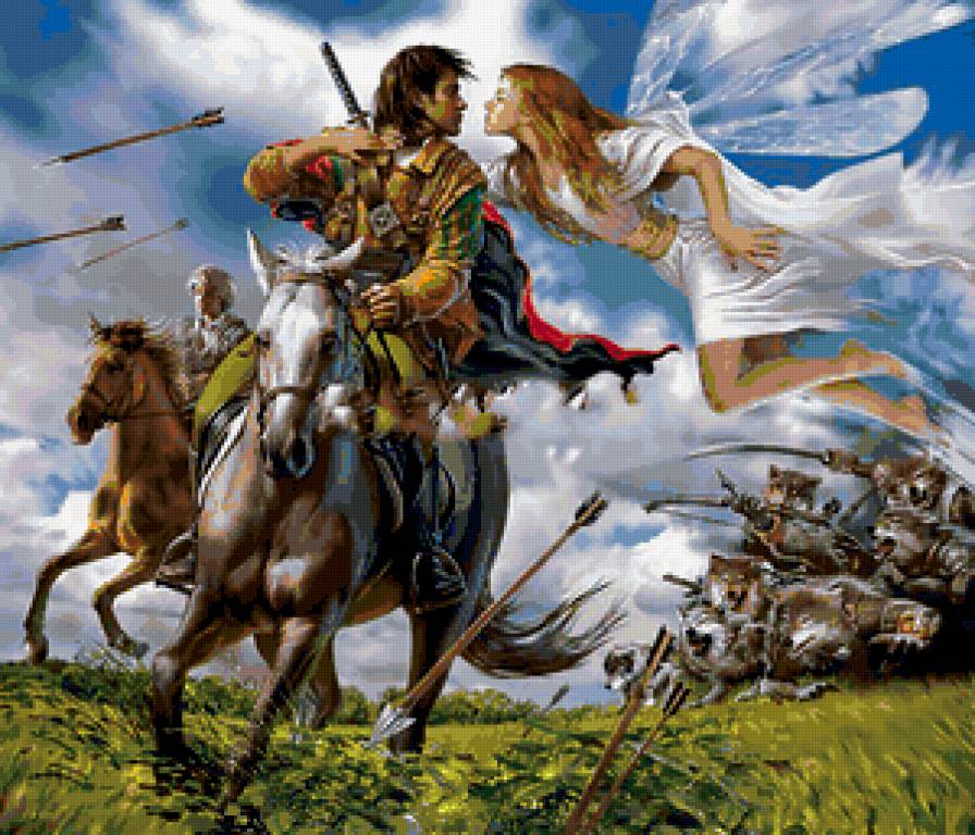 любовь - рыцарь, война, фея, волки, фентези, сказка - предпросмотр