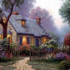 Схема вышивки «домик»