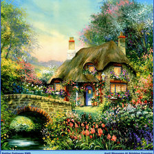 Схема вышивки «домик»