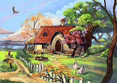 домик - крестьянский двор - оригинал