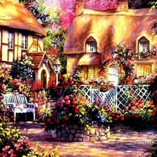 Схема вышивки «домик»