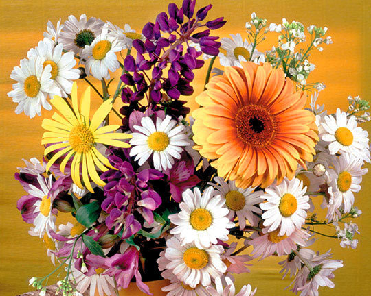 №260640 - цветы, букет, панно - оригинал