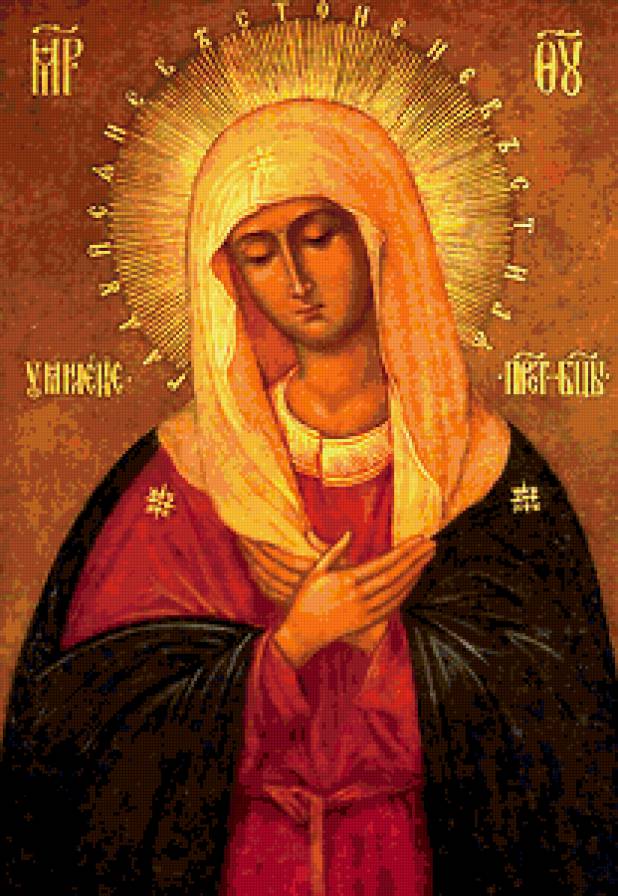 Икона Божьей матери Умиление (Серафимо-Дивеевская) - божья матерь, религия, иконы - предпросмотр