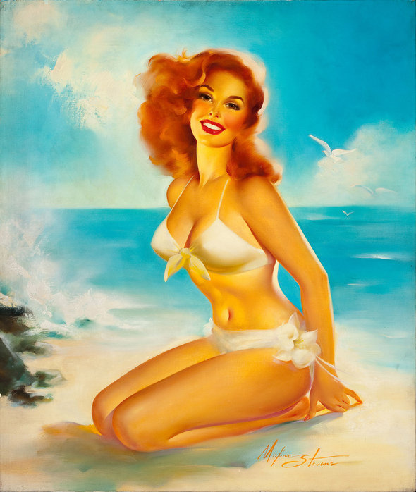 Красотка - девушка, красотка, пляж - оригинал