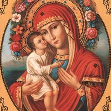 Схема вышивки «Икона Божьей матери Жировицкая»
