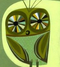 Схема вышивки «Зеленая сова»