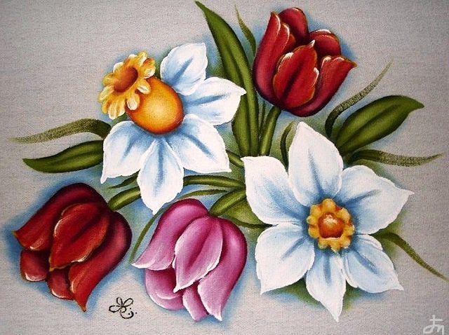 ВЕСЕННИЙ БУКЕТ - весенние цветы, композиция, цветы, букет, тюльпан, нарцыс - оригинал