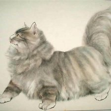 Схема вышивки «важный кот»