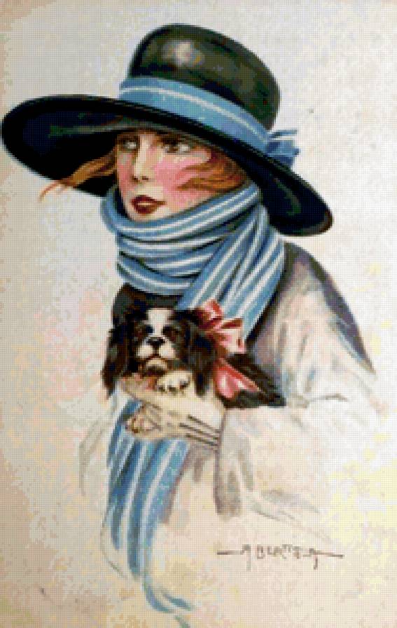 ДАМА С СОБАЧКОЙ - женщины мира, мисс элегантность, женский образ, дама в шляпе - предпросмотр