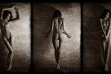 Схема вышивки «триптих девушка»