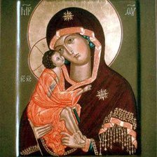 Оригинал схемы вышивки «икона Божьей Матери Донская» (№261556)