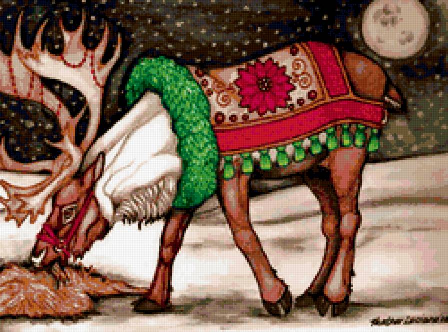 олень - олени, рождество, новый год, животные - предпросмотр