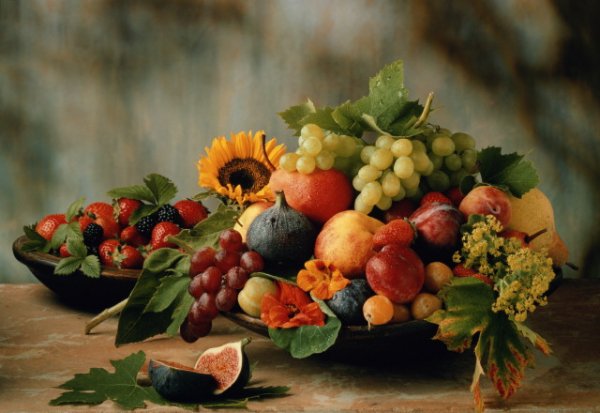 Натюрморт с фруктами - натюрморт, инжир, фрукты, персики - оригинал