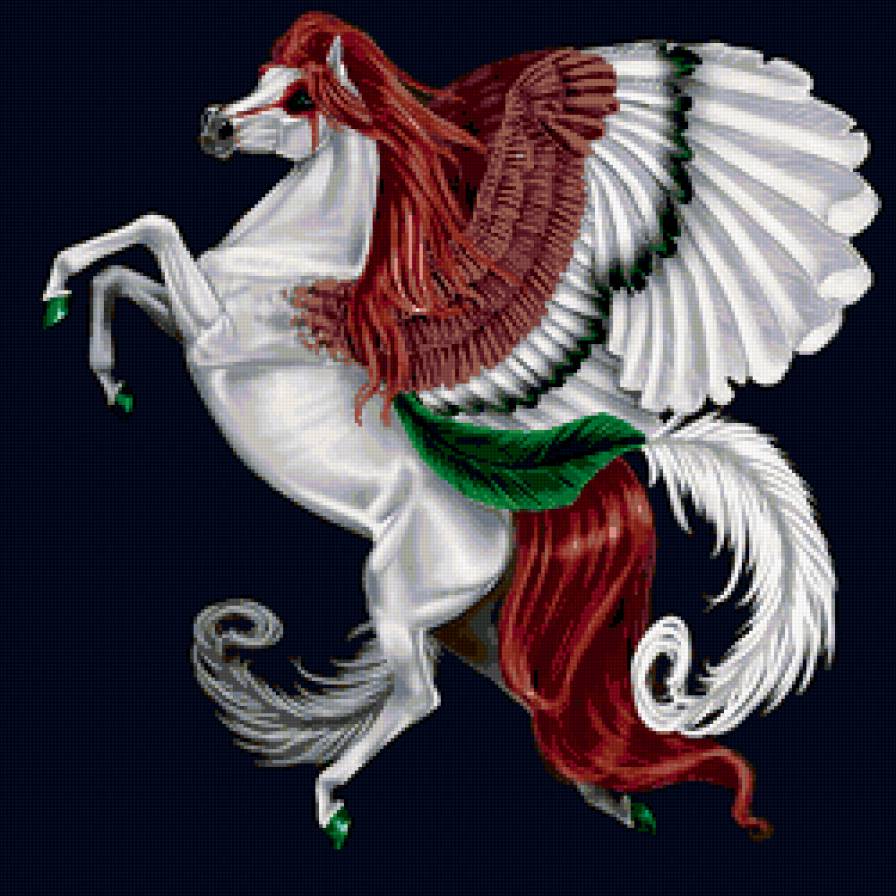 лошадка - лошади, сказка, лошадь, пегас, конь, подушка, фентези - предпросмотр