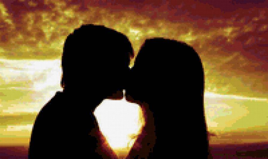 Поцелуй на закате - день св.валентина - предпросмотр