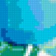 Предпросмотр схемы вышивки «Голубая роза на фоне океана» (№261709)
