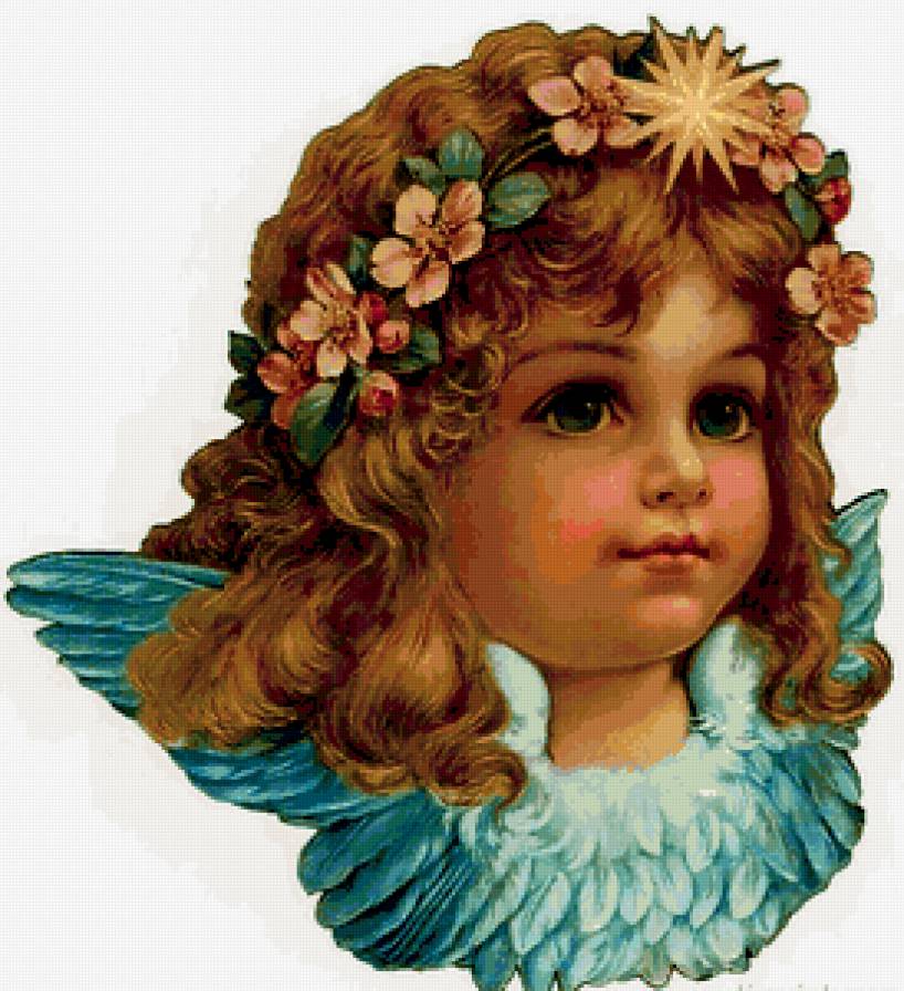 АНГЕЛОЧЕК - цветы, детское, девочка, очаровашка, милашка, дети, ангелы - предпросмотр