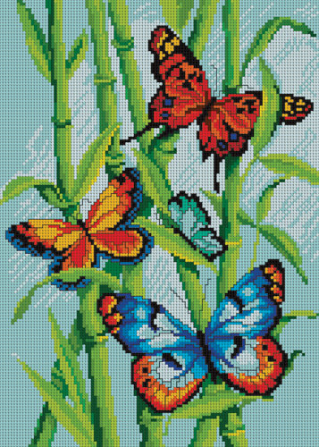 бабочки и бамбук - бабочки и бамбук - оригинал