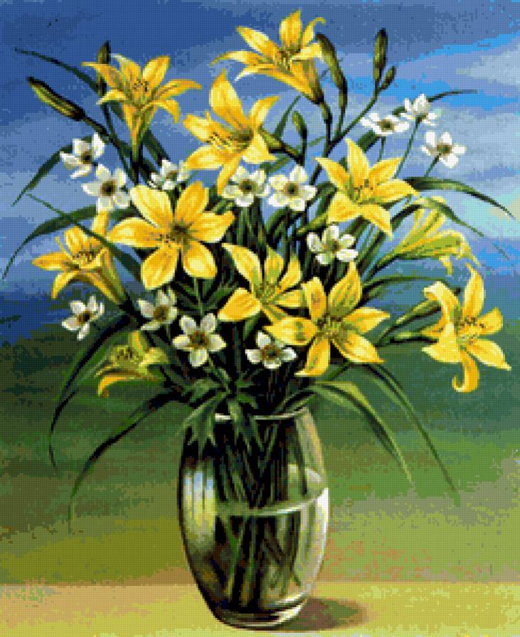 Серия "Букет" - лилии, цветы, букет - предпросмотр