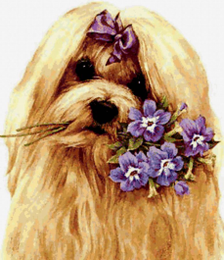 ДЛЯ ТЕБЯ - валентинка, цветы, собачка, милашка, симпотяшка - предпросмотр